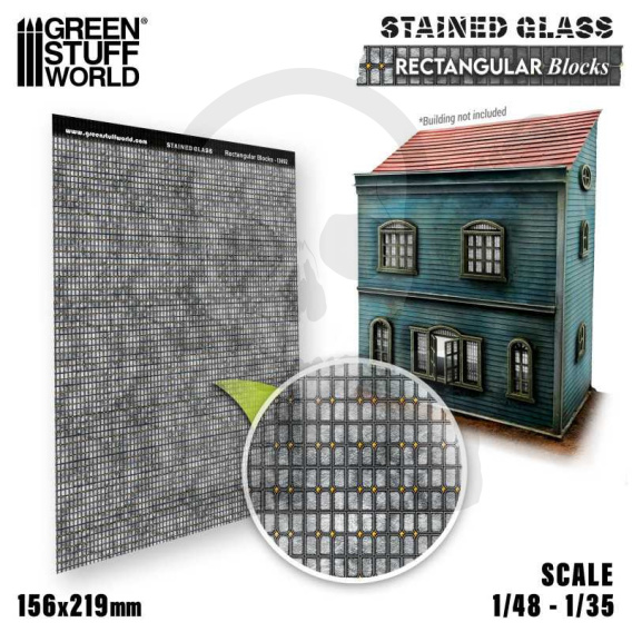 Battle-Models > Rectangular Blocks Stained Glass - witraże 156x219mm